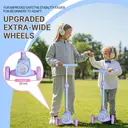 Neuleb Kick Scooter for Kids, 3 Wheel Adjustable Height, Lean-to-Steer, Widen Anti-Slip Deck, Light Up Flashing Wheels, Toddler Scooter for Boys Girls Ages 3-10, Outdoor Indoor Sport Toy Birthday Gift image 5