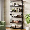 Tribesigns 180cm Tall 5-Tier Bookshelf, Open Bookcase for Living Room, Office, Bedroom, Floor Standing Display Shelving Unit, Sturdy Storage Shelf for Books, Decor, and More image 1