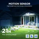 LUTEC 20W LED Security Flood Light, 1700LM 4000K, Outdoor Wall Light with Sensor, Integrated Twin Heads, for Patio, Garden, Yard, Black image 2