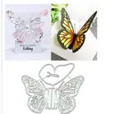 Creative for Butterfly Metal Cutting Dies Stencil Scrapbooking Embossing Tool Paper Cards Album Decoration，A butterfly and tools image 2
