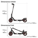 ISCOOTER I9 36V7.5AH battery 8.5 Inch TIRE ROAD Electric Scooter Adult Foldable E-scooter 350W motor city Escooter image 6