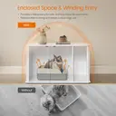 Feandrea Cat Litter Box Enclosure, 85 x 49 x 50 cm, Cloud White, Dog-Proof Design, Reduces Litter Track-Out, Suitable for Adult Cats / Large Breeds image 5