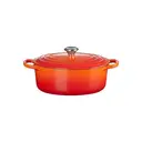 LE CREUSET Signature Cocotte ovale en fonte émaillée, diamètre 33 cm - Orange volcanique  image 1
