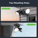 LUTEC 1800Lumen 20Watt Dual-Head Floodlight Outdoor, Full Metal Design, Waterproof Exterior Security Wall Light 4000K for patio, Garden, Yard-Black image 3