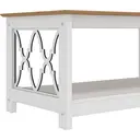 Galano Nova Coffee Table - Modern Distressed Oak Finish - Storage Cabinet for Entryway - Foyer - Living Room - Bedroom - Space Saving (White/Oak) image 8