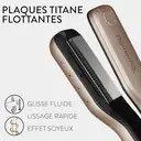 SAINT ALGUE Demeliss Titanium - Lisseur Vapeur Professionnel à Plaques Titane, Hydratation Intense, Or image 6