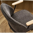 CLIPOP Home Office Chair Fabric, Ergonomic Computer Desk Chair, Swivel Chairs with Arms and Wheels, Padded Cushion Seat & Back Support for Study, Work Modern 0700 deep grey single 61*63.5*95 cm image 5