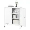 Ochama x SONGMICS Armoire de Bureau à 2 Portes, Verrouillable, en Acier, pour Bureau, Salon, Blanc image 1