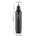 Sparoma 3-in-1 Ear and Nose Hair Trimmer for Men – Ear & Nose Hair Clipper with LED Light, Sideburn & Eyebrow Trimmer Heads, 6500RPM Motor, Full-body Waterproof, Battery-Powered, Portable Grooming Kit with Storage Base – TC-3580, Black image 9