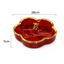 Boîte de Rangement à 5 Compartiments 28×28×7cm  
Plateau à Fruits Transparent avec Couvercle – Boîte de Rangement pour Bonbons, Noix et Snacks de Luxe – Plat à Fruits Secs et Apéritifs image 1