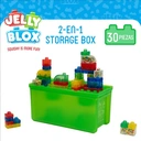 Jelly Blox 30 Piece Stash & Stack 2 in 1 Storage Case Junior Building Set image 3