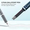 M&G Multicolor Ballpoint Pens, 3 Pack 4-in-1 Retractable Pens, Fine Point 0.7 mm, Large Capacity Refill, Anti-Slip Grip, Smooth Writing Ballpoint Pens for School and Office image 2