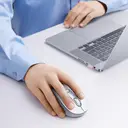 OS-Baseus F02 Ergonomic Wireless Mouse 2.4G Single Moon White image 5