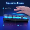 ET 100% kabelgebundene mechanische Tastatur, US-Layout (QWERTY), RGB, 104 Tasten, ultraschlank, mit LED-Hintergrundbeleuchtung, USB-kabelgebunden, mit Blue Switch, langlebige ABS-Tastenkappen, Anti-Ghosting, verschüttungssicher, für PC, Mac und Xbox image 7