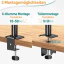 Monitor Mount 2 Monitors for 13-32 Inch LED/LCD Screen from VESA 75/100, Dual Monitor Mount Tilting 160° Swivel 180° Height Adjustable Monitor Arm Desk 8 kg per Arm image 8