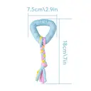 Blinkit Jouet pour chiot à tirer et macher triangulaire avec corde en tissu - Bleu  image 6