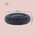 SONGMICS Lit donut et coussin lavable pour animaux gris foncé - 80 cm  image 1