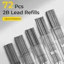 M&G Mechanical Pencil Set, 1.8 mm Lead Holder, 12 Pack Drafting Pencils with 12 Tube 2B Lead Refills and 12 Erasers, Drawing and Sketching Pencils for School and Office image 4