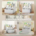 AIYAPLAY Kids Bookshelf, Bookcase Toy Storage Organiser with 3 Tier Shelves, Drawer, for Bedroom, Nursery, Playroom, Classroom, Grey image 4