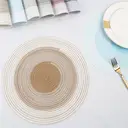 Lot de 6 sets de table ronds tressés dégradé de marron - 38 cm  image 3