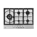Belling GHU753C STA Gas Hob – 75 cm Stainless Steel, 5 Burners, Cast Iron Pan Supports, Multi-Point Ignition image 0