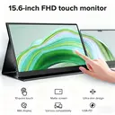 UPERFECT 15.6" Touchscreen Portable Monitors for Laptop 1080P Mobile Monitor with Mini HDTV/USB-C External Monitors for Laptop/Phone/Game Console, VESA Mountable image 1