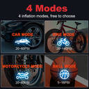 EAFC Gonfleur de pneus sans fil 150 bars avec batterie au lithium 30 Wh, gonflage rapide en 3 min, pompe à air rapide 21 V, 4 modes prédéfinis pour voiture/moto/vélo/ballon, écran numérique et lampe LED d’urgence image 8