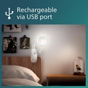 Philips Table Lamp Doughnut Desk Clip USB Rechargeable 3W White image 2