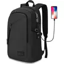 Anti Theft Backpack， Small Laptop Backpack 15.6 Inch with USB Charging Port & Lock， Water Resistant Lightweight Laptop Rucksack Mens Women， Anti Theft Bag Gifts for office， School Bag， Black， New Year Sale ， Top gift picks image 7