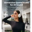 Edifier W820NB Plus Casque supra-auriculaire sans fil à réduction de bruit active -49 dB, audio Hi-Res LDAC, 88h d'autonomie, multipoint - ivoire image 3