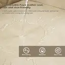 CLIPOP Faux Leather Dining Chairs Set of 2 Cream Living Room Chairs with Arms and Metal Legs, Lounge Chair for Kitchen Counter Home Office 0017cr cream 41*51*83 cm image 3