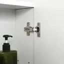 kleankin Bathroom Medicine Cabinet with Mirror, Wall Mounted Bathroom Mirror Cabinet with 3 Doors, Adjustable Shelves, White image 7