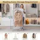 TAILI Hanging Vacuum Sealer Storage Space Saver Bags for Clothes, Suits, Coats or Jackets, 4 Pack Jumbo 53x27.6 Inches, Clear image 2