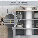 kleankin Under Sink Cabinet, Bathroom Vanity Unit, Pedestal Under Sink Design, Storage Cupboard with Adjustable Shelf, Grey image 4