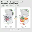 BINGI Portable Car Fridge Freezer 22L, 12V/24V DC & 100-240V AC Dual Power, -18℃ to 15℃ Adjustable Car Refrigerator, Cooler Box for Camping Campervan, Travel, RV, Truck, Picnic, Boat image 2