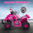 AIYAPLAY 6V Electric Quad Bike for Kids, Kids Electric Car Ride on ATV with Music, Forward Function, for Ages 2-6 Years Pink image 6