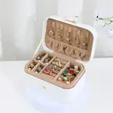 JORDAN&JUDY 2-Tier White Jewelry Organizer Box for Earrings， Rings， and Necklaces, New Year Sale , Top gift picks image 4