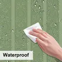 Murgall Rouleau de papier peint adhésif 3D Rococo vert - 44 x 508 cm image 3