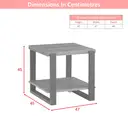 Side Table Pembroke Square Pine Natural/Black image 5