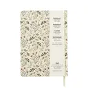 Jubiluu Carnet A5 à couverture rigide en tissu, à lignes - 96 feuilles (papier offset 100 g/m²) - Marque-page et bande élastique - Carnet à lignes crème classique pour l’écriture, l’école, le bureau et comme cadeau - Vintage Garden image 6