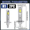 Bullvision 2pcs Pack, H1 Car LED Light, Plug-N-Play, 1:1 Mini Design, 6000K White 15000LM Brighter LED Bulbs for Cars,Headlight Bulb Design Wireless image 10