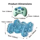 Tokky Remote Control Toy Car Fully Sealed Deep Waterproof Four-Wheel Drive 360° Rotation Colorful Lights USB Charging Amphibious QX014 image 9