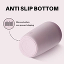 Bottle Bottle Insulated Travel Mug 350ml Stainless Steel Office Coffee Cup with Push Button Lid Keeps Cold and Hot for 8 Hours (Pink) image 3