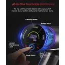 Uninell UV5 Aspirateur sans fil, 48000 Pa, 550 W, 65 min, écran tactile LED, anti-emmêlement, autoportant, rechargeable, pour poils d’animaux et tapis image 2