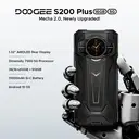 DOOGEE S200 Plus Rugged Smartphone 5G, Dimensity 7300, (16GB+20GB)+512GB with 1.32" Dynamic Rear Screen Android 15 Rugged Phone, 10100mAh, 100MP+20MP Night Vision Camera, 6.72", 120Hz, NFC, Gemini AI image 1