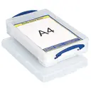 Really Useful Plastic Storage Box 4L Clear (Pack of 4) image 4