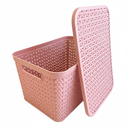 Strata Large Urban Store Basket with Lid - 24L-Blush Pink image 2
