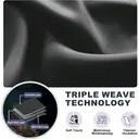 Rideaux occultants YSTYLE pour chambre et salon - Ensemble de 2 panneaux de rideaux isolants thermiques assombrissant la pièce, 140x260 CM, ZGB, Gris image 2