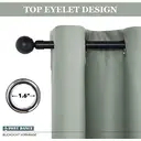 PONY DANCE Store occultant avec œillets, lot de 2, l 140 x h 145 cm (l 55 x h 57 pouces), vert sauge image 6