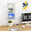 Senhoglb Porte-documents mural 1 compartiment en maille, format A4 paysage, blanc, Offre annuelle, Meilleurs choix cadeaux image 4